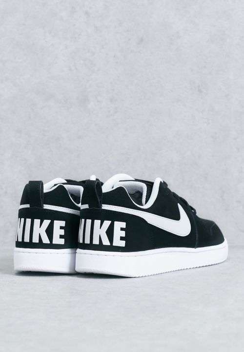 Original Mens Nike Court Borough LOW 838937 010 BLACK/ WHITE Size UK 11 (SA 11)