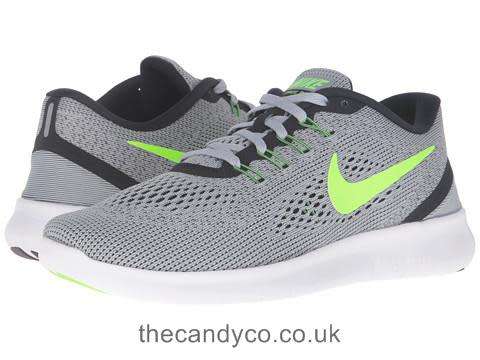 Original Mens Nike Free RN 831508 003  Pure Platinum / Electric Green Size UK 11 (SA 11)