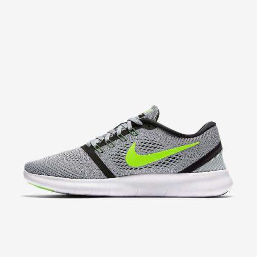 Original Mens Nike Free RN 831508 003  Pure Platinum / Electric Green Size UK 11 (SA 11)