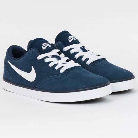 Original Mens Nike SB CHECK 705265 411 Obsidian /White Size UK 8.5 (SA 8.5)