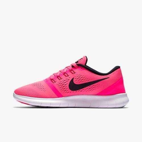 Original Women's Nike FREE RN Pink Blast/ Black Fire 831509 600 Size UK 5.5 (SA 5.5)