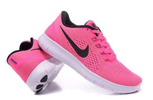 Original Women's Nike FREE RN Pink Blast/ Black Fire 831509 600 Size UK 5.5 (SA 5.5)