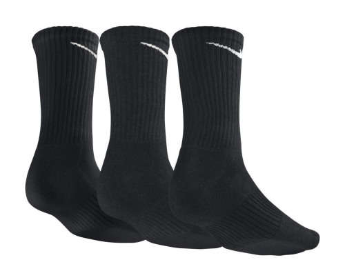 Original Men's 3 Pairs Nike Performance Cushion Crew Black SX4700 001 Fits Size UK 8-11