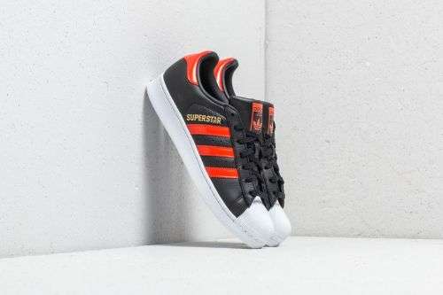Original Mens ADIDAS Superstar CORE BLACK/ ORANGE B41994 Size UK 9 (SA 9)