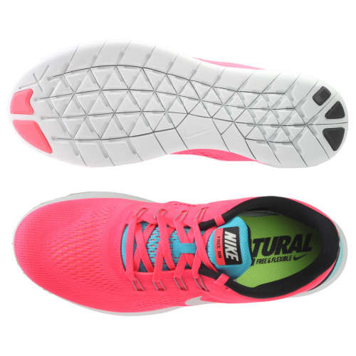 Original Women's Nike FREE RN RACER PINK/ OFF WHITE 831509 602 Size UK 5 (SA 5)