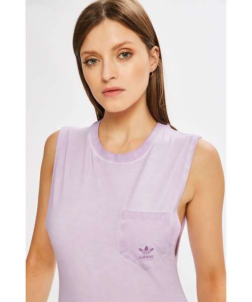 Original Womens ADIDAS Bodysuit PURPLE GLOW DU8490 Size UK 14 (US Size Medium)