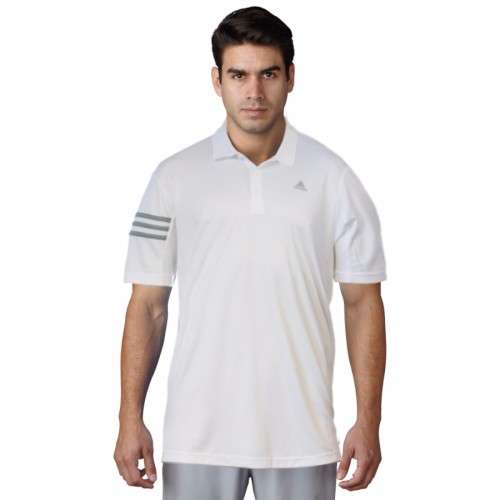 Original Men's ADIDAS Golf Climacool 3-Stripes Polo Shirt White BI3075 Size Extra Large
