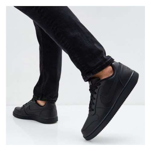 Original Mens NIKE EBERNON LOW Black/ Black AQ1775 003 Size UK 11 (SA 11)