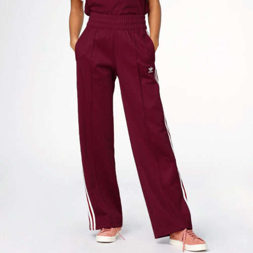 Original Women's ADIDAS Contemporary 3 Striped Track Pant Burgundy CJ9249 Size Medium