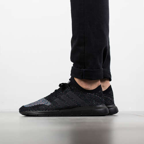 Original Men's adidas Swift Run Primeknit Core Black/Grey Five/Core Black CG4127 Size UK 10 (SA 10)