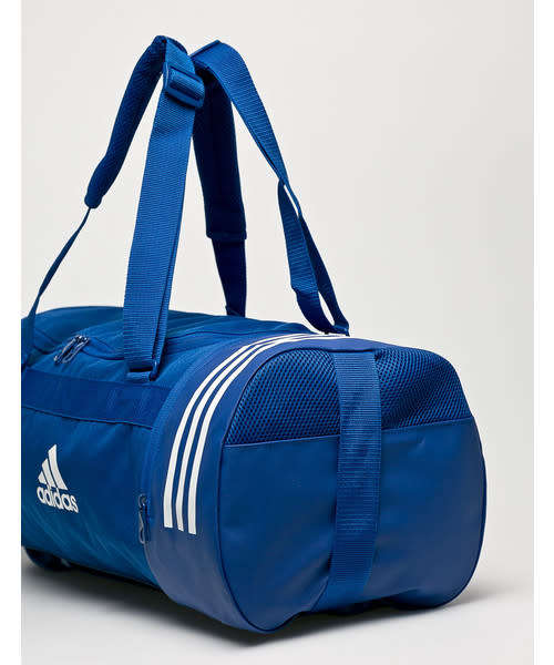 Original UNISEX adidas Convertible 3-Stripes Duffel Bag MEDIUM Blue DM7787
