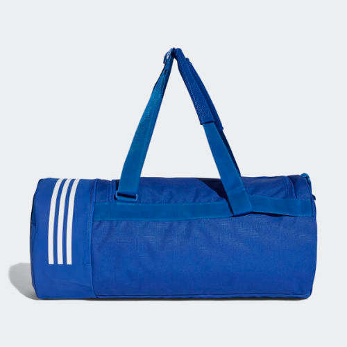 Original UNISEX adidas Convertible 3-Stripes Duffel Bag MEDIUM Blue DM7787