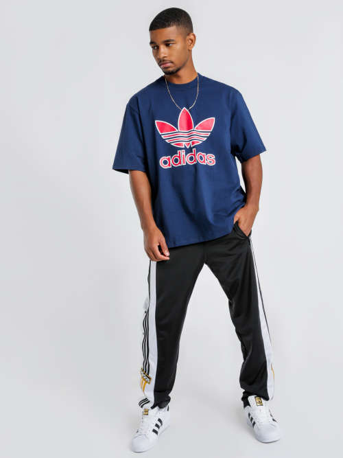 Original Men's adidas Trefoil Tee Blue EC3681 Size Medium