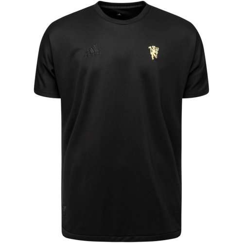Original Mens adidas Manchester United T-Shirt Seasonal Black Official Licensed DQ0902 Size Large