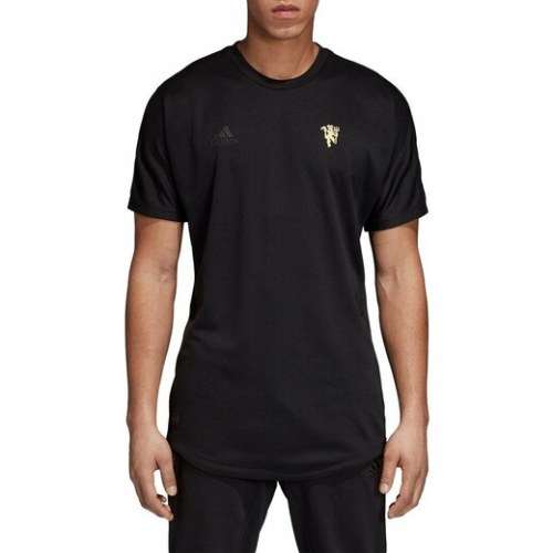 Original Mens adidas Manchester United T-Shirt Seasonal Black Official Licensed DQ0902 Size Large