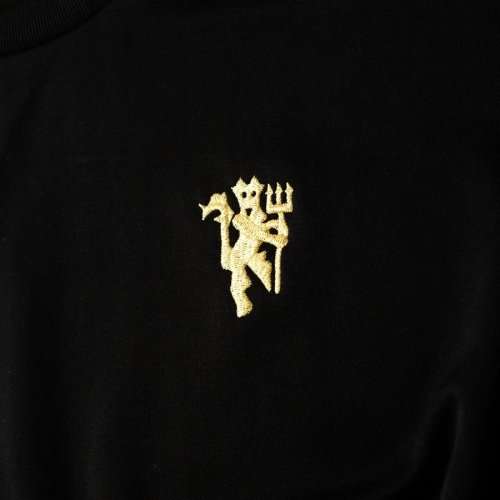 Original Mens adidas Manchester United T-Shirt Seasonal Black Official Licensed DQ0902 Size Large