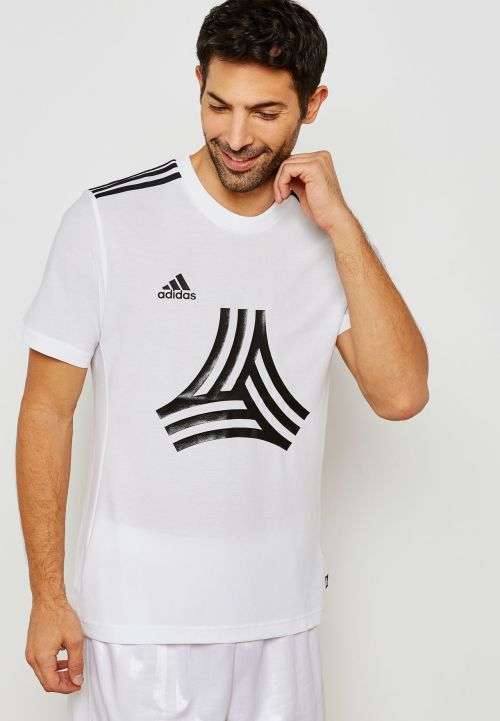 Original Men's adidas Tango Logo Tee CW7400 White T-shirt Top Size Medium