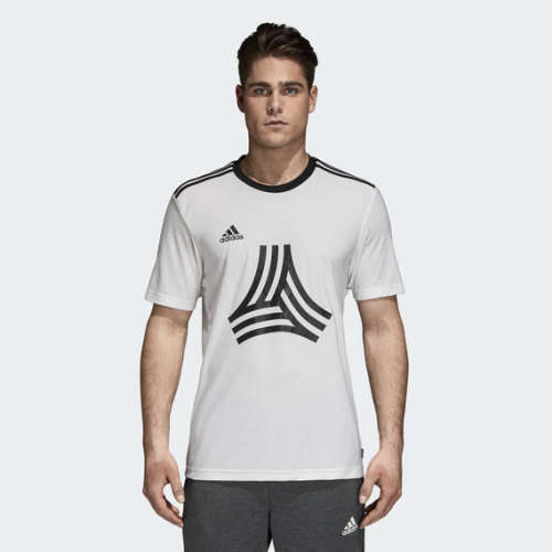 Original Men's adidas Tango Logo Tee CW7400 White T-shirt Top Size Medium