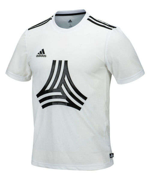 Original Men's adidas Tango Logo Tee CW7400 White T-shirt Top Size Medium