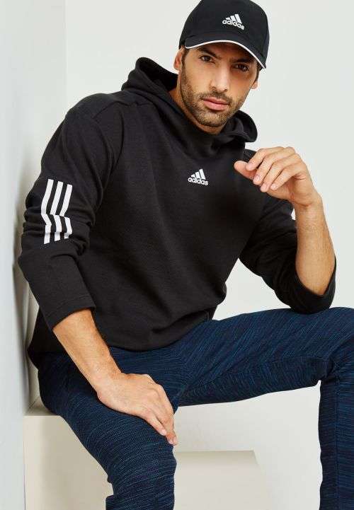 Original Men's adidas ID Champ Hd 2 Hoodie Black CY9869 Size Extra Large