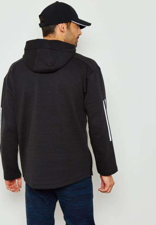 Original Men's adidas ID Champ Hd 2 Hoodie Black CY9869 Size Extra Large