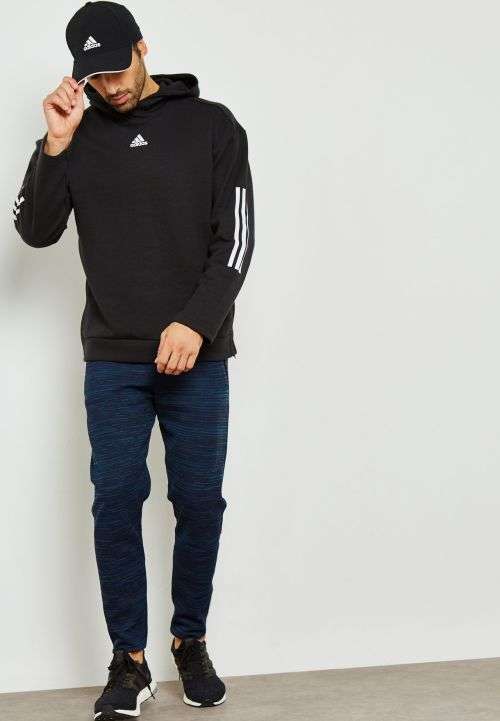 Original Men's adidas ID Champ Hd 2 Hoodie Black CY9869 Size Extra Large