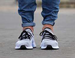 Original Men's ADIDAS Deerupt Runner Core Black/ White CQ2626 Size UK 10 (SA 10)