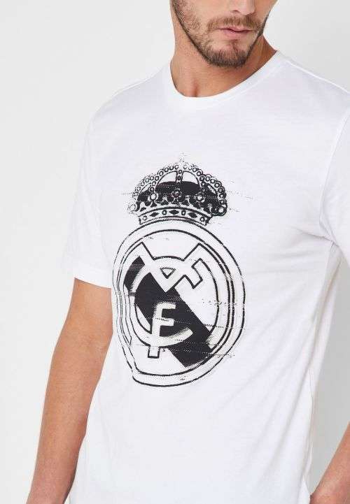 Original Mens adidas Real Madrid DNA Graphic Tee White DP5191 Size Extra Large