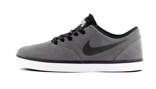 Original Mens Nike SB CHECK Dark Grey/ Black-White 705265 011 Size UK 8 (SA 8)