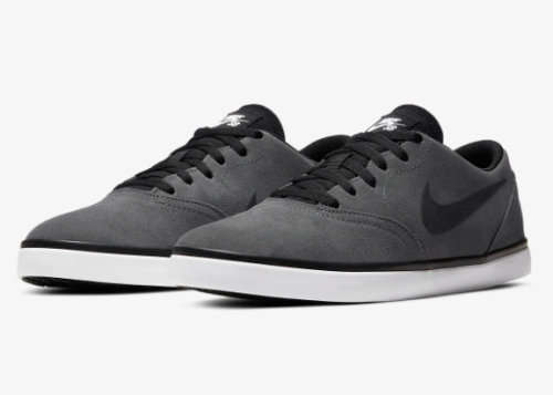 Original Mens Nike SB CHECK Dark Grey/ Black-White 705265 011 Size UK 8 (SA 8)