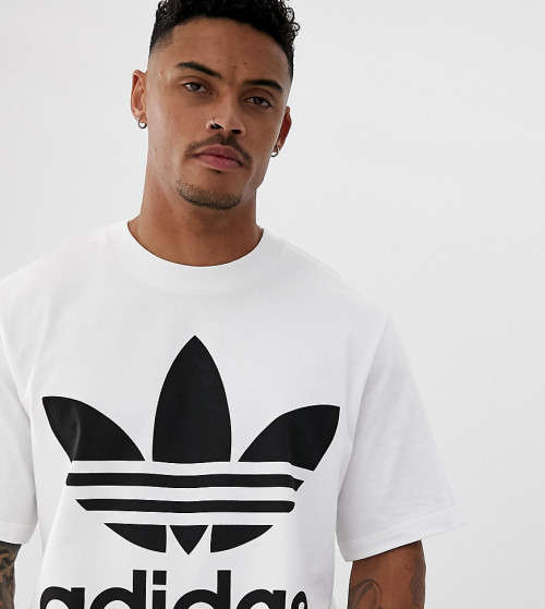 Original Men's adidas Trefoil Oversized Tee (White) CJ0847 Size Medium
