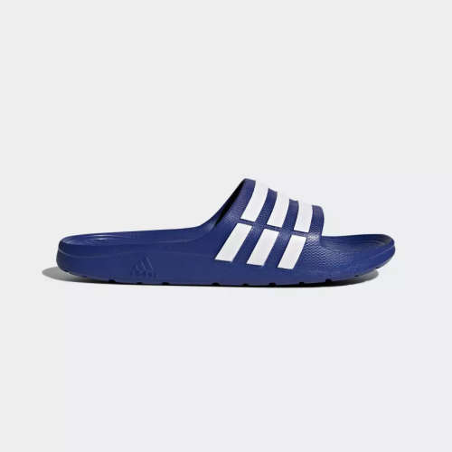 Original Men's adidas PERFORMANCE DURAMO SLIDE Blue/ White G14309 Size UK 12 (SA 12)