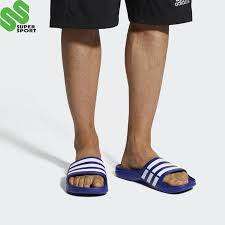 Original Men's adidas PERFORMANCE DURAMO SLIDE Blue/ White G14309 Size UK 12 (SA 12)