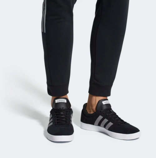 Original Men's adidas VL Court 2.0 Black Skate Boarding B43808 Size UK 6 (SA 6)