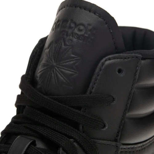 Original Womens Reebok Freestyle Leather Hi Nova Black CN3848 Size UK 4 (SA 4)