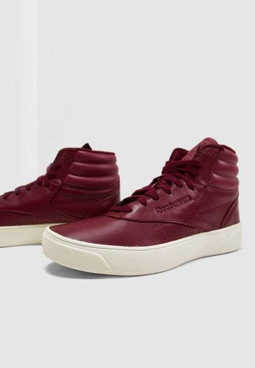 Original Womens Reebok Freestyle Leather Hi Nova Burgundy CN3847 Size UK 6 (SA 6)