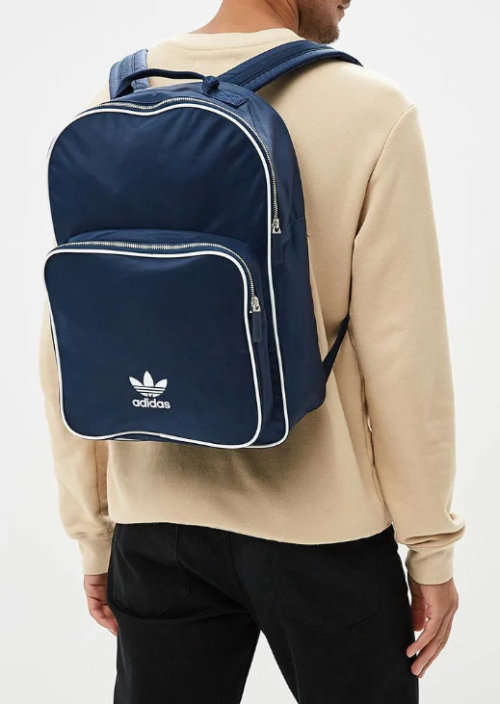 Original adidas Unisex Classic adicolor Backpack Navy CW0633