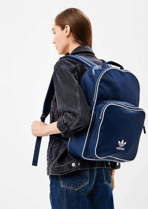 Original adidas Unisex Classic adicolor Backpack Navy CW0633