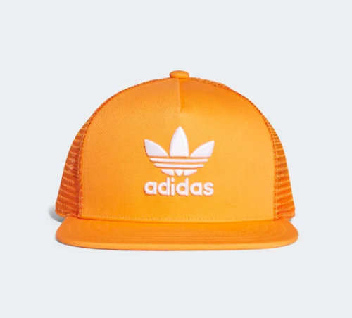 Original Men's adidas Trefoil Trucker Hat DH4168 True Orange One Size Fits All