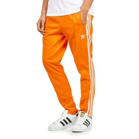 Original Men's adidas Beckenbauer Track Pant True Orange CL0284 Size Large