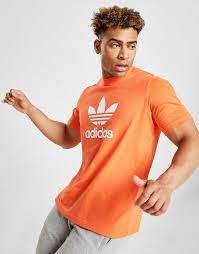 Original Men's adidas Trefoil Tee True Orange CL0277 Size Large