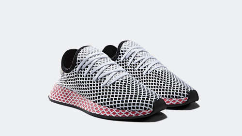 Original Women's adidas Deerupt Runner Core Black/ White CQ2909 Size UK 7 (SA 7)