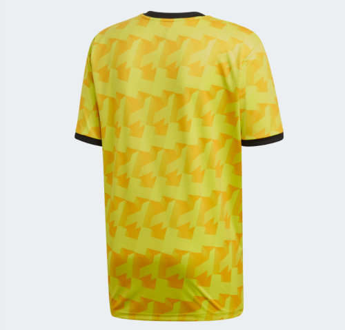 Original Men's adidas Training T-Shirt Tango AOP Jersey Loose Fit Semi Solar DX2328 Size Medium