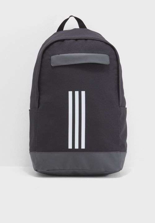 Original adidas Unisex Classic 3 Stripe Backpack Black Work Travel Gym Bag CF3300