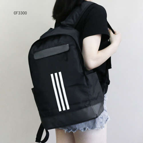 Original adidas Unisex Classic 3 Stripe Backpack Black Work Travel Gym Bag CF3300
