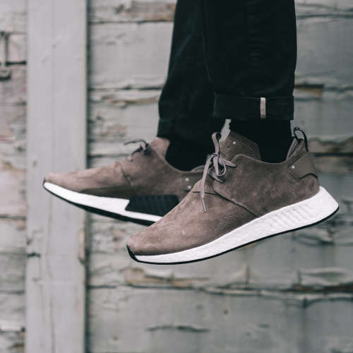Original Men's adidas NMD C2 SUEDE Simple Brown/ Core Black BY9913 Size UK 7 (SA 7)