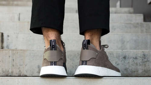 Original Men's adidas NMD C2 SUEDE Simple Brown/ Core Black BY9913 Size UK 7 (SA 7)
