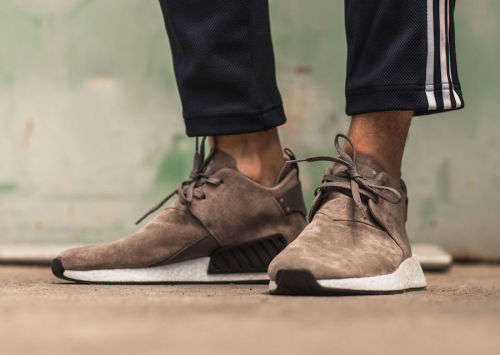 Original Men's adidas NMD C2 SUEDE Simple Brown/ Core Black BY9913 Size UK 7 (SA 7)