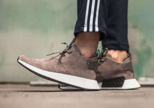 Original Men's adidas NMD C2 SUEDE Simple Brown/ Core Black BY9913 Size UK 7 (SA 7)