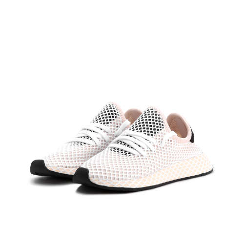 Original Women's adidas Deerupt Runner Beige/ White/ Black CQ2913 Size UK 6 (SA 6)